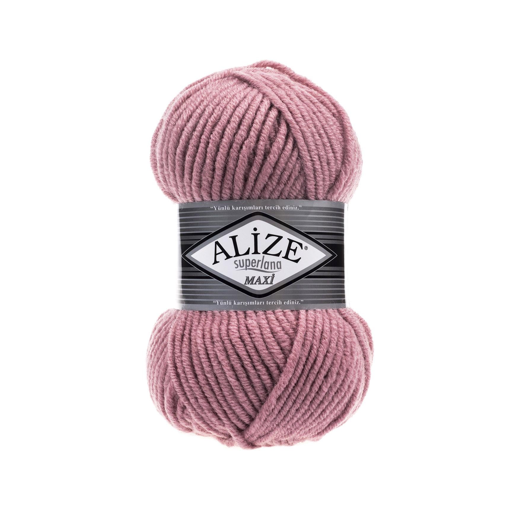 Пряжа Alize Superlana Maxi 204 Темная пудра (6544)