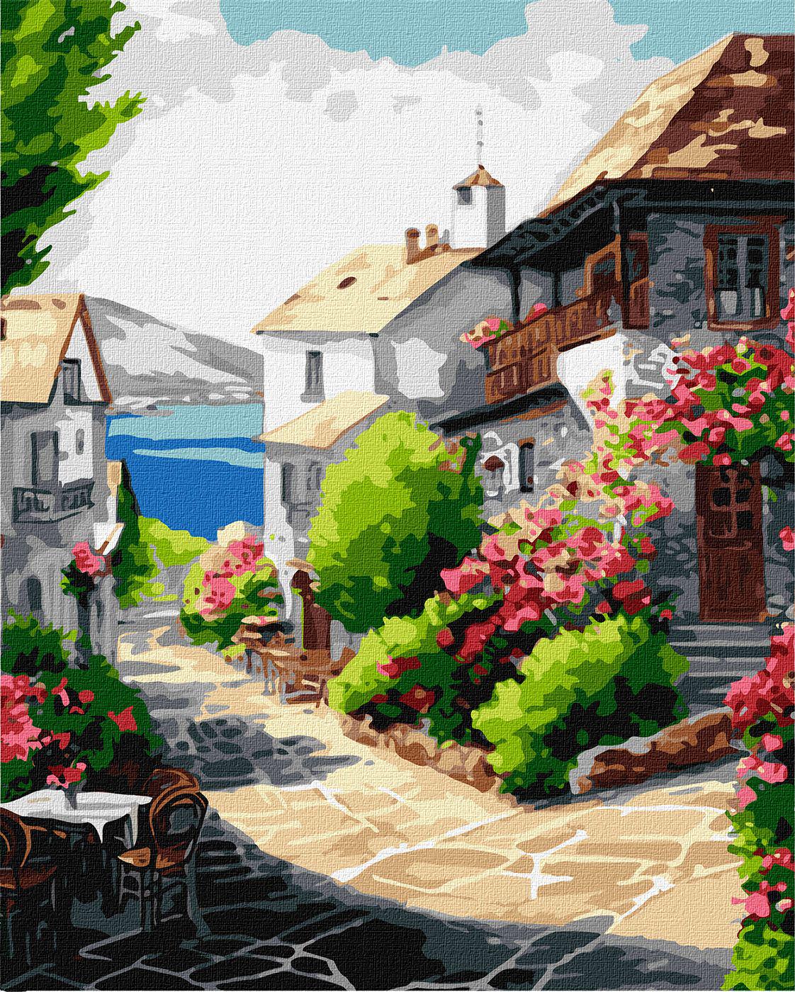 Картина по номерам Идейка Город у моря 40x50 см (KHO3639)