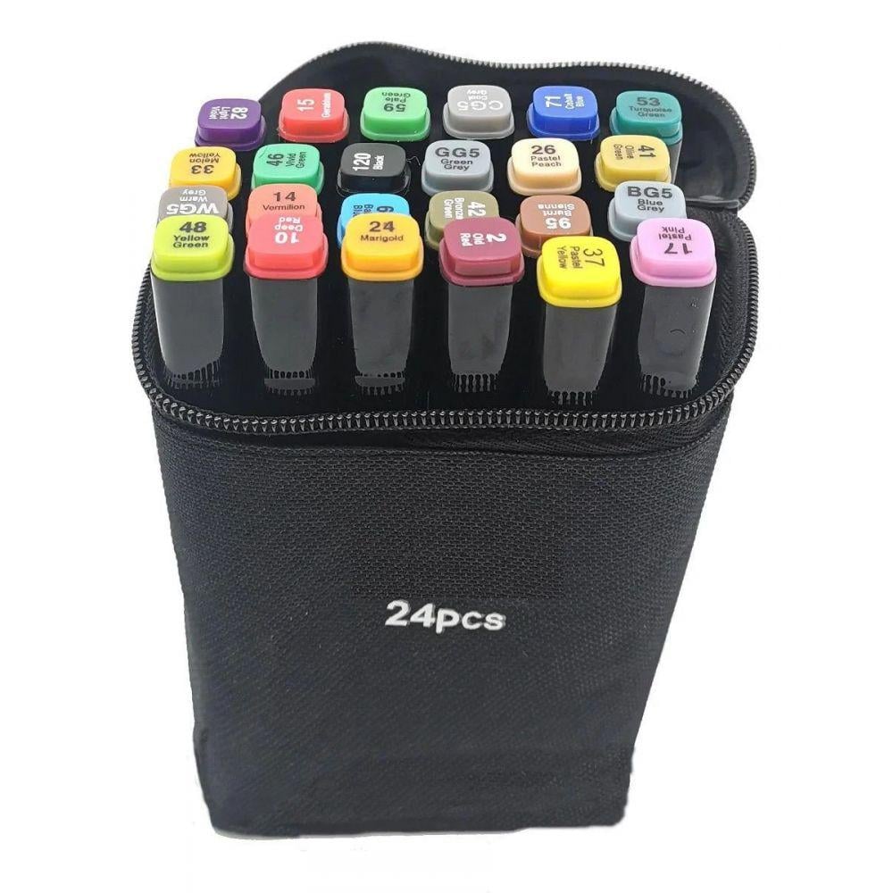 Набор маркеров Touch Coco для скетчинга двусторонние в чехле 24 шт. (NabMAR24) - фото 1