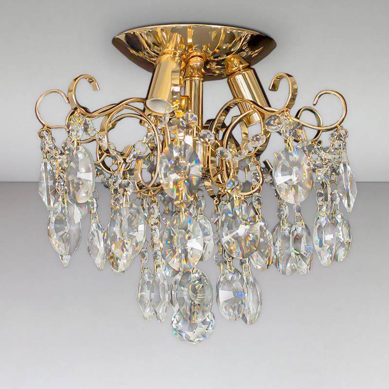 Люстра хрустальная потолочная Light House SH-18213/3 Золотой