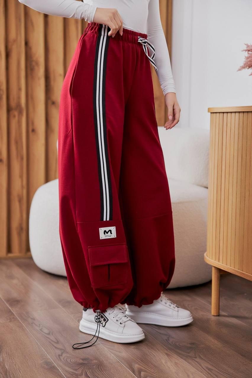 Брюки багги на девочку Madlen 164-170 см Бордовый