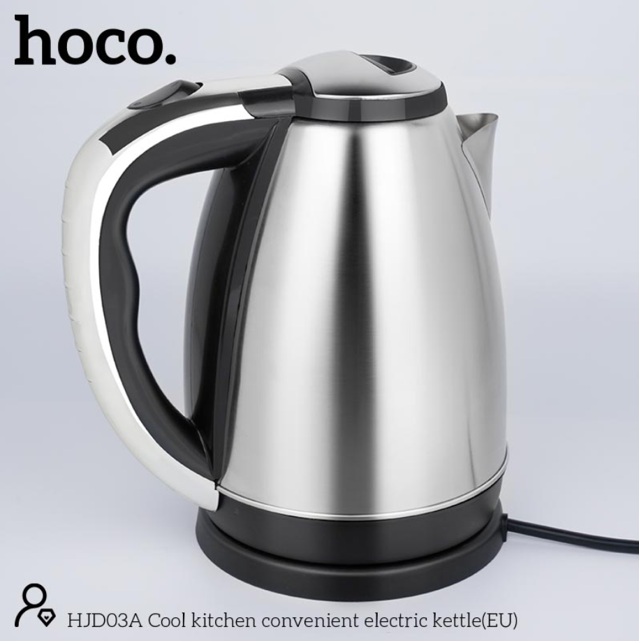 Электрочайник Hoco HJD03A Cool kitchen convenient electric kettle 1,8 л Silver - фото 9