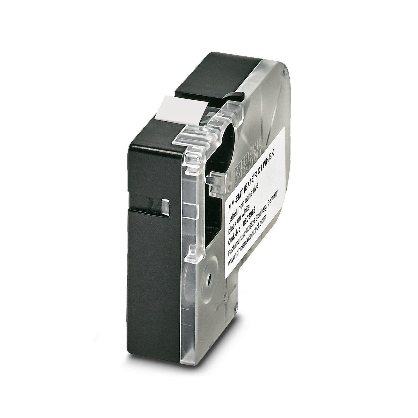 Картридж з етикетками Phoenix Contact MM-EMT EX15 R C1 WH/BK для принтера 15 мм Білий (0803966)