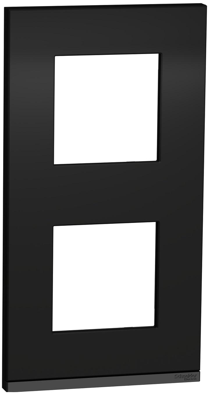 Рамка Schneider Electric 2-постовая вертикальная Unica Pure Zamak Unica Pure Каучук (NU6004V82)