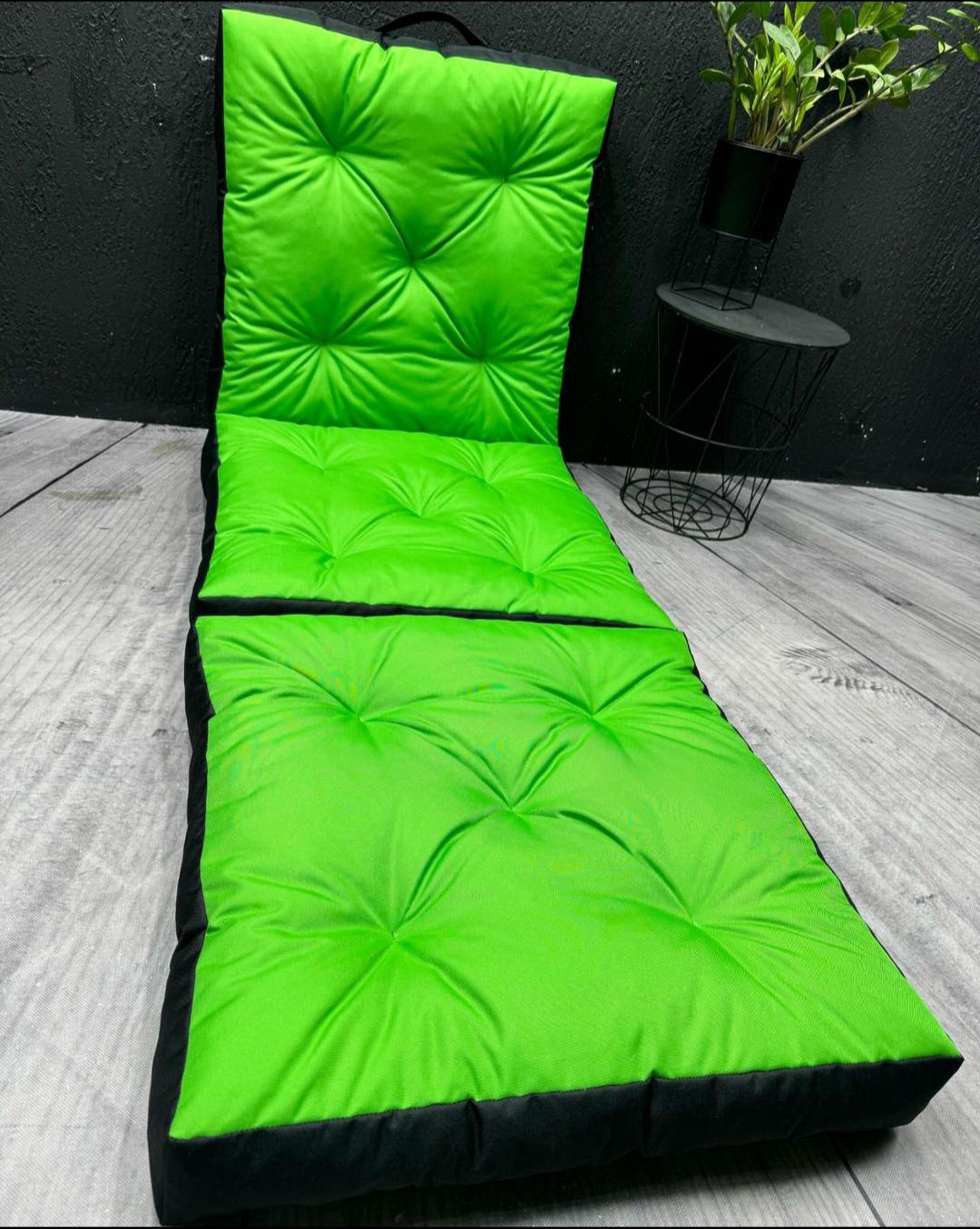 Матрац-трансформер 3в1 180x60x13 см Салатово-чорний - фото 2