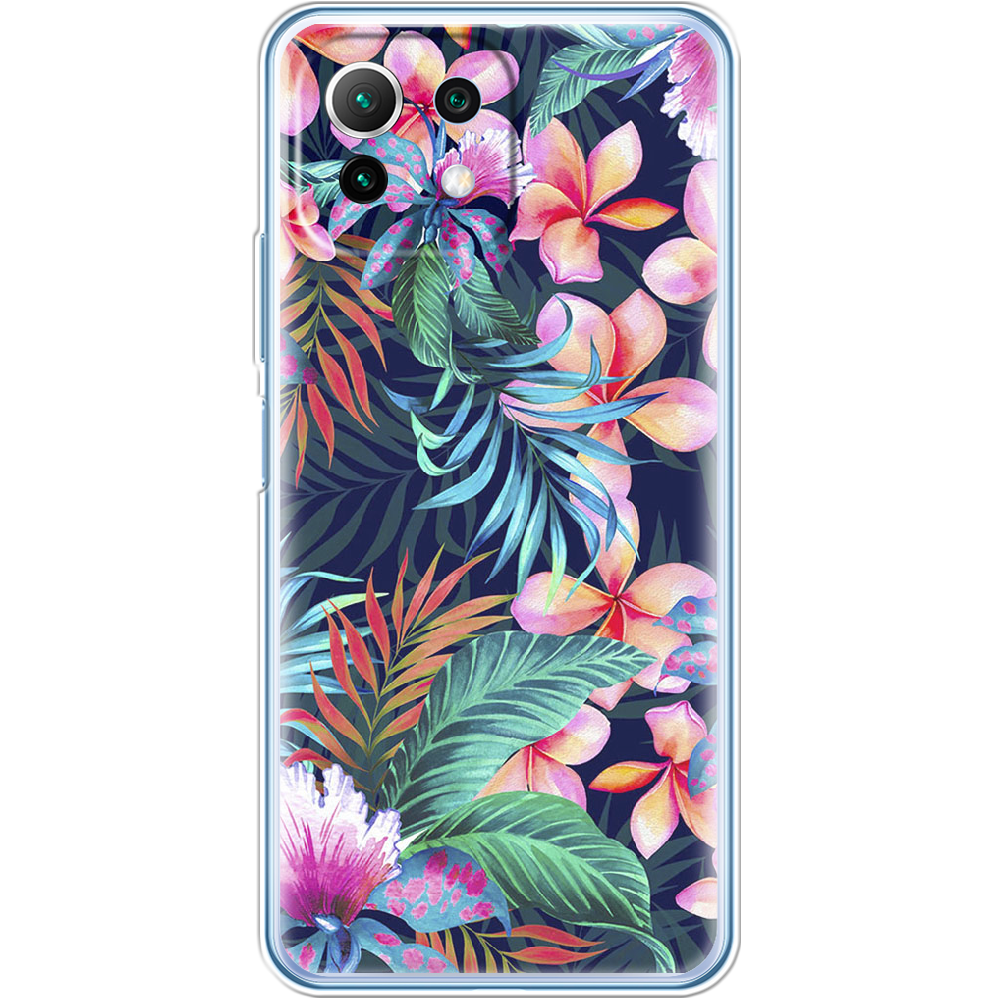 Чохол Boxface Xiaomi Mi 11 Lite flowers in the tropics Прозорий силікон (42128-up1971-42128)
