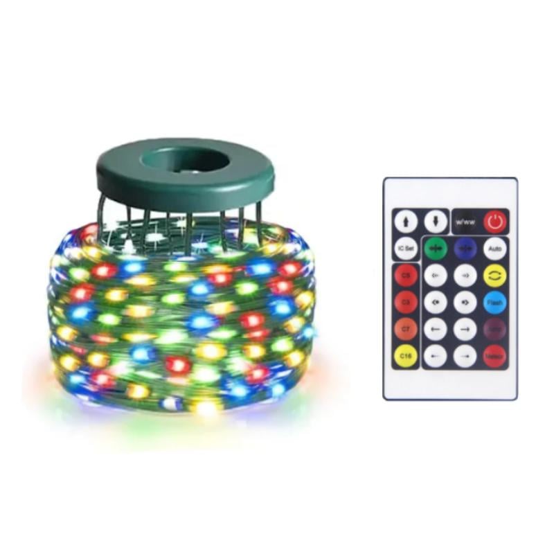 Светодиодная гирлянда Lem Berger с кольцом на елку 10 нитей/2 м 200 LED/RGB музыкальная пульт/питание от USB (4009066)