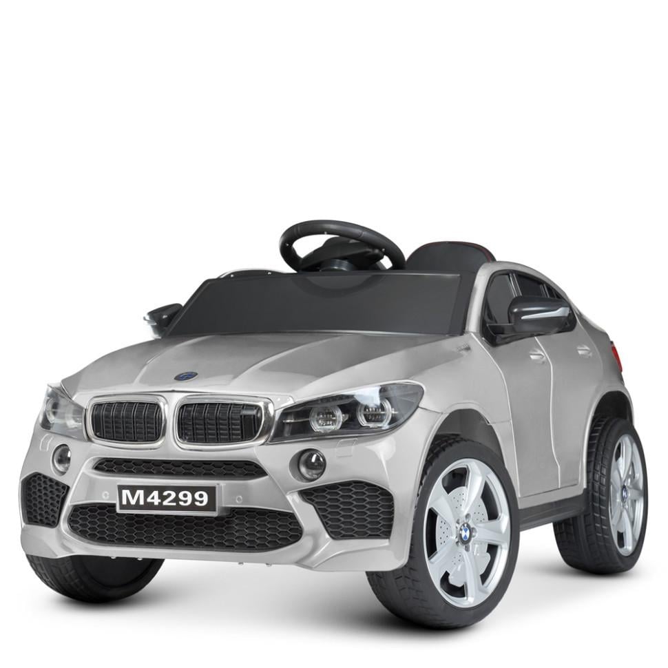 Детский электрический автомобиль Bambi 12V одноместный до 30 кг Серый (DE-169-E-1030)