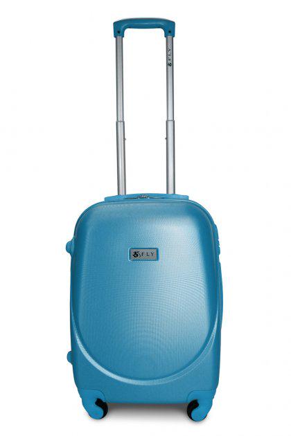 Чемодан пластиковый Fly 310 S на 4 колесах Голубой (CEKRBFL310SM4GOL) - фото 2