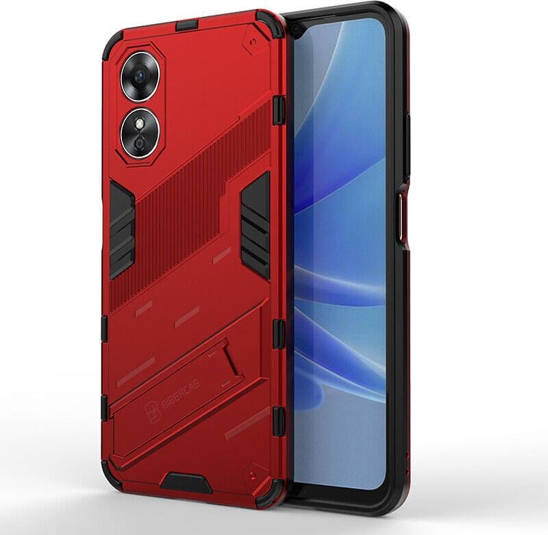 Захисний чохол BIBERCAS для OPPO A17 (з підставкою) Red (31136-2D)
