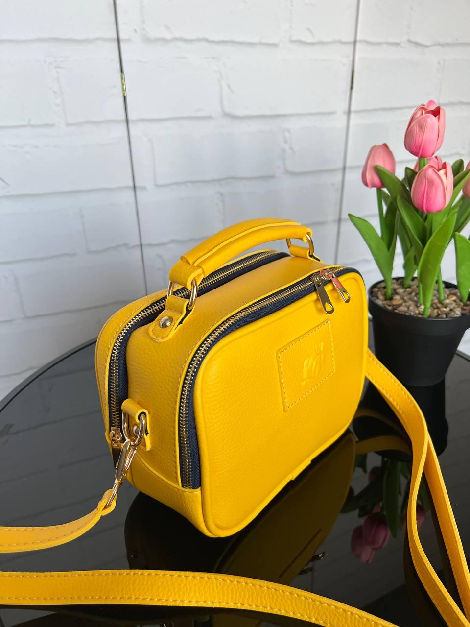 Сумка кросс-боди женская спортивная из экокожи Желтый (2732414508) - фото 3 Сумка кросс-боди женская спортивная из экокожи Желтый (2732414508) - фото 3