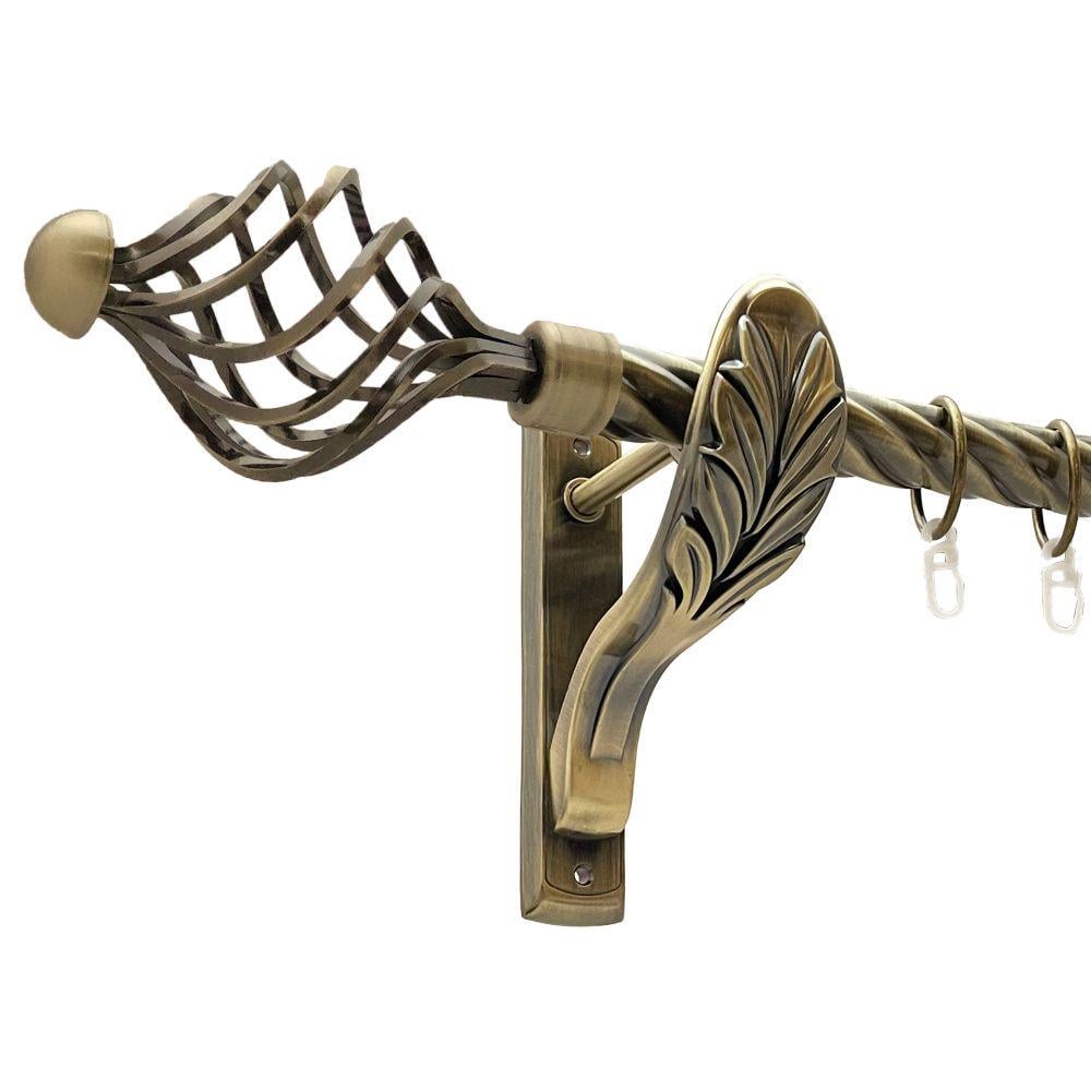 Карниз Orvit Арезо металевий однорядний ретро скручена труба кільце металеве 25 мм 300 см Антик (00-00016728)