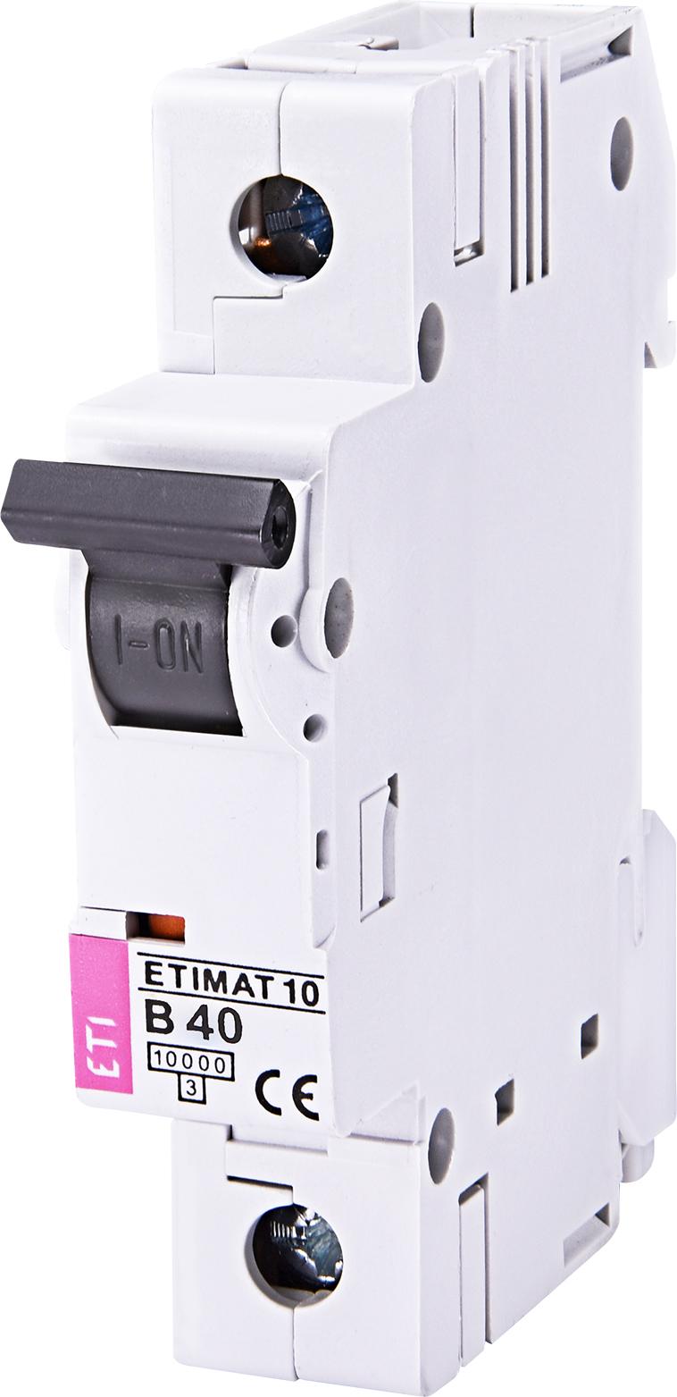 Автоматичний вимикач ETIMAT 10 1p 40A B 10 kA ETI (2121720)