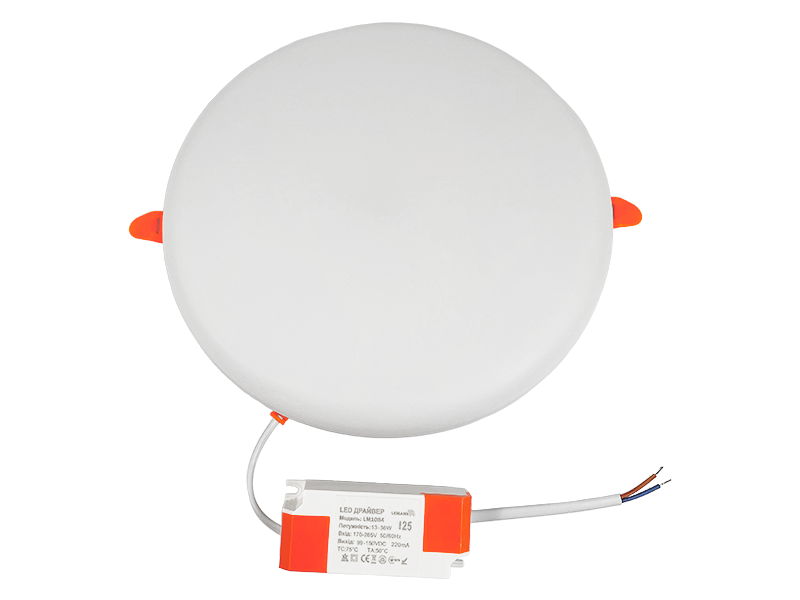 Світильник світлодіодний врізний Lemanso LM1084 Стелс 36W 3500Lm 6500K круглий (7787)