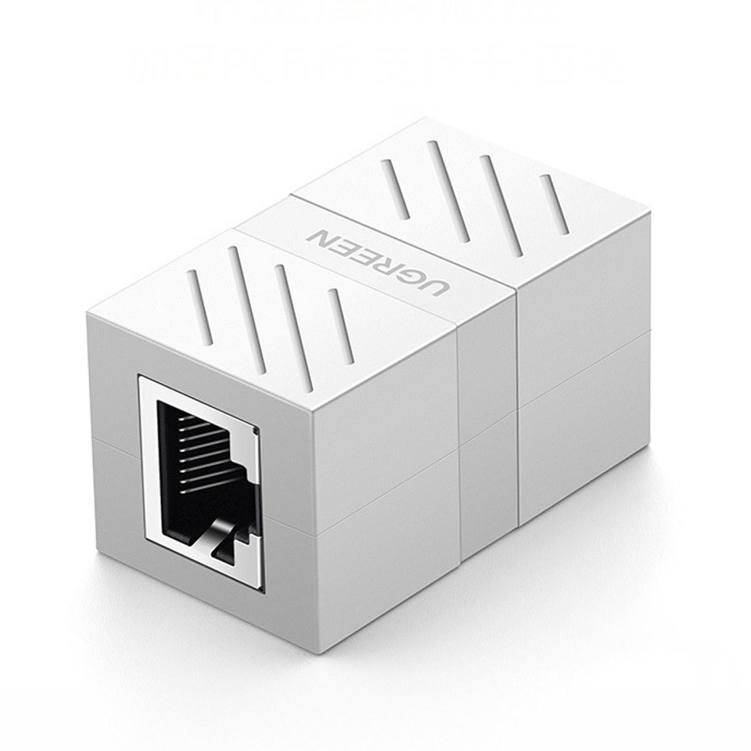 Соединитель RJ45 для удлинения кабеля UGREEN NW114 Cat6/1000 Мбит/с Белый (20311)