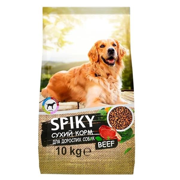 Корм сухой для собак Spiky со вкусом говядины 10 кг (000021381)
