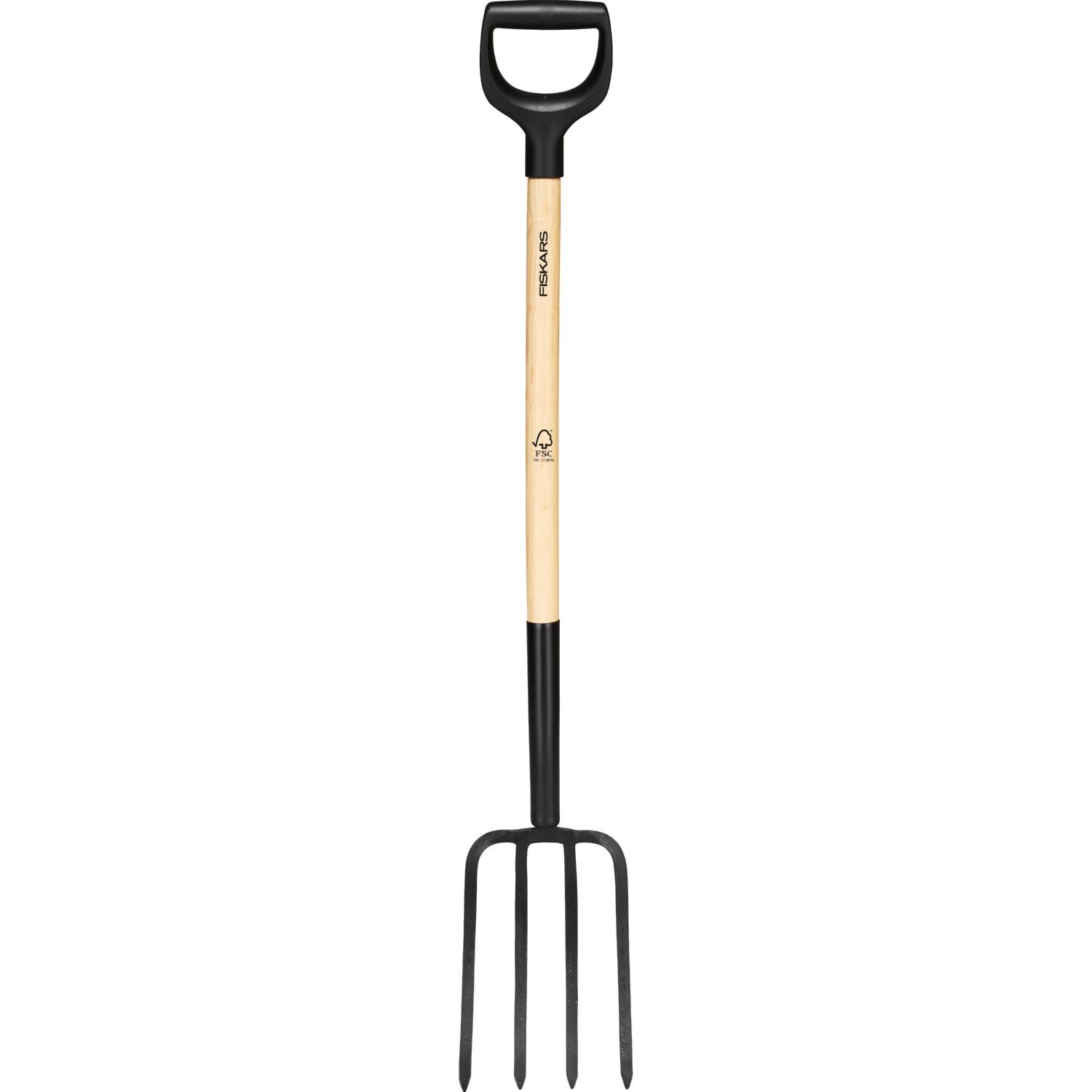 Вила садові з дерев'яною ручкою Fiskars Solid 113 см (1070676)