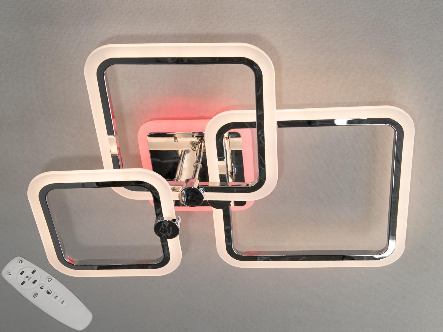 Люстра потолочная LED подсветка/диммер/пульт 65W Золотой (A8208/3G 3col dim)