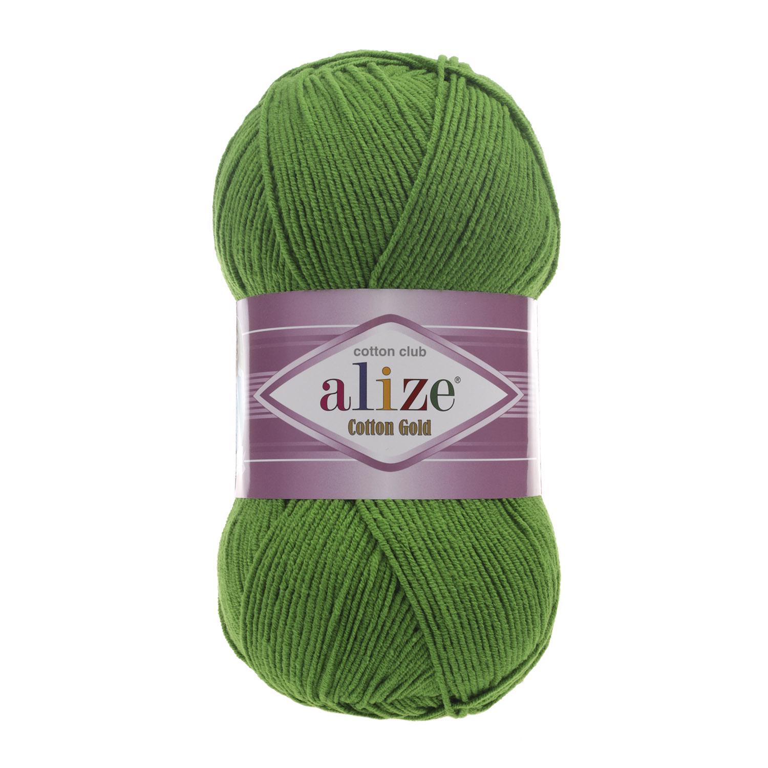 Пряжа Alize Cotton Gold 126 зел.трава (6394)