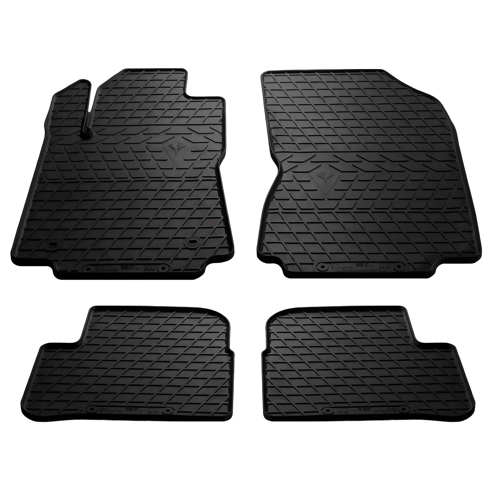 Резиновые коврики Stingray для Citroen C-3 2016-2023 гг. резина Черный