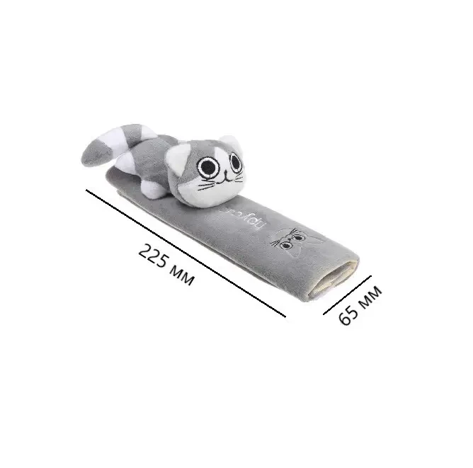 Игрушка-накладка на ремень безопасности Котенок 3D плюшевый Серый (26881360) - фото 9 Игрушка-накладка на ремень безопасности Котенок 3D плюшевый Серый (26881360) - фото 9