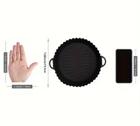 Форма силиконовая вкладыш для аэрогрилей и аэрофритюрниц Синий (Q-1089) - фото 2 Форма силиконовая вкладыш для аэрогрилей и аэрофритюрниц Синий (Q-1089) - фото 2