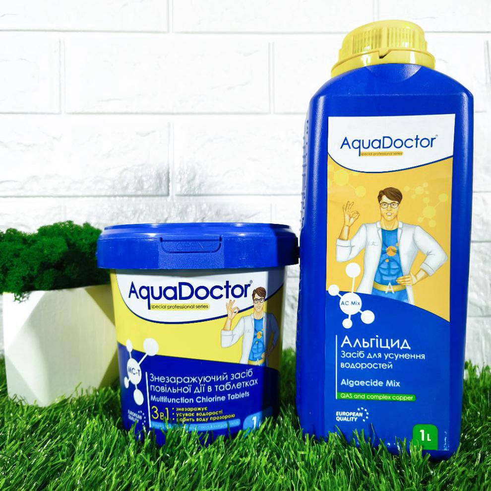 Комплект для дезинфекции воды в бассейне Aquadoctor MIX 2в1 таблетки 20 г (32144437)