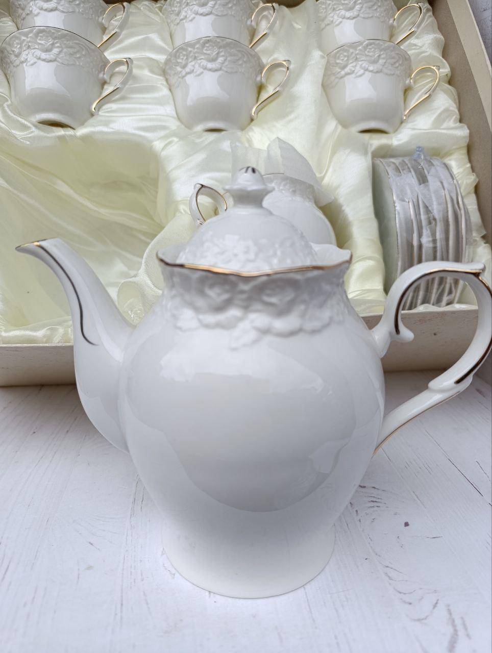 Сервіз чайний SNT Біла ніч порцеляна 220 мл 14 предметів (1777) - фото 3