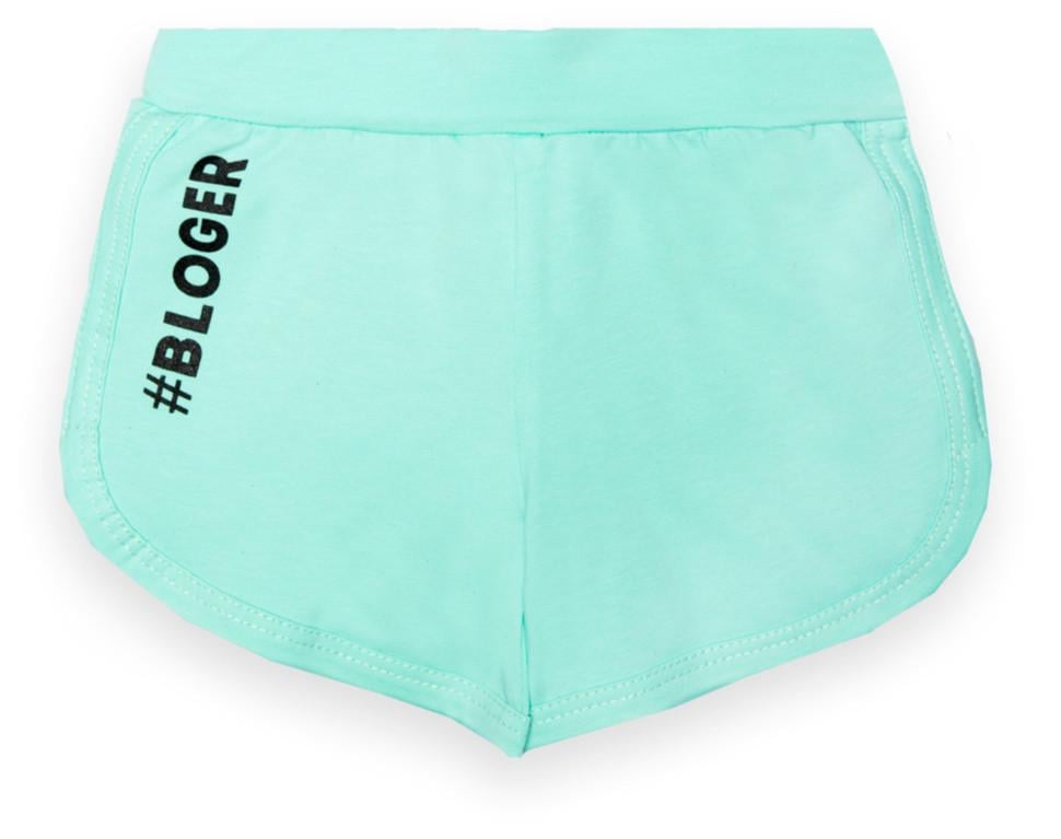 Шорти дитячі для дівчинки Gabbi SH-22-7 Bloger на гумці 110 см Бірюзовий (13195)