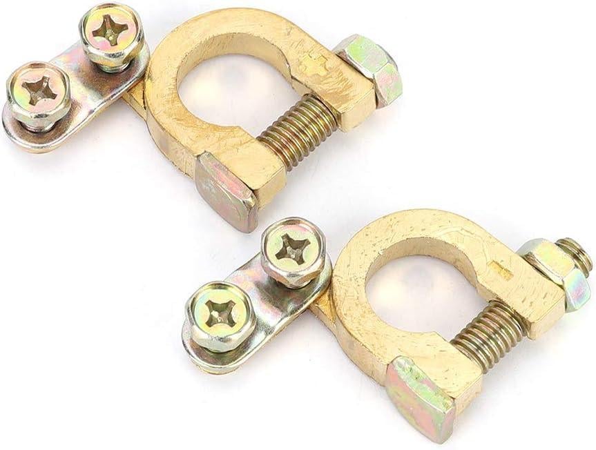 Клеми акумуляторні автомобільні плюс і мінус Золотий (Е051632)