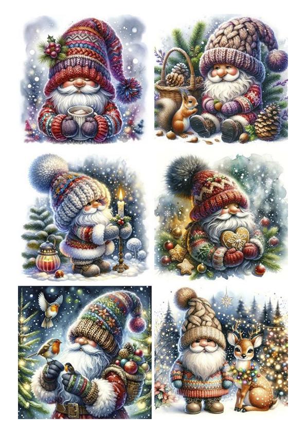 Картинка на торт вафельна Різдво №2 (15873)