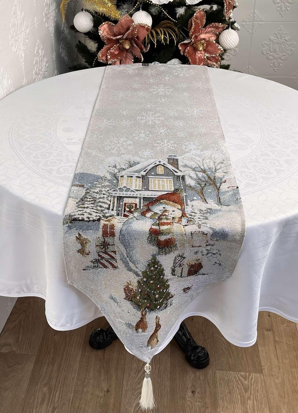 Доріжка новорічна Sagol YT-12 35x145 см (CN30483) Доріжка новорічна Sagol YT-12 35x145 см (CN30483)