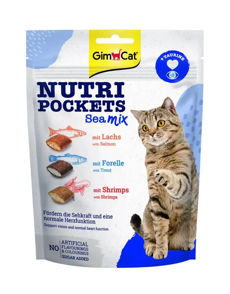 Лакомство для кошек GimCat Nutri Pockets морской микс 150 г (2042)