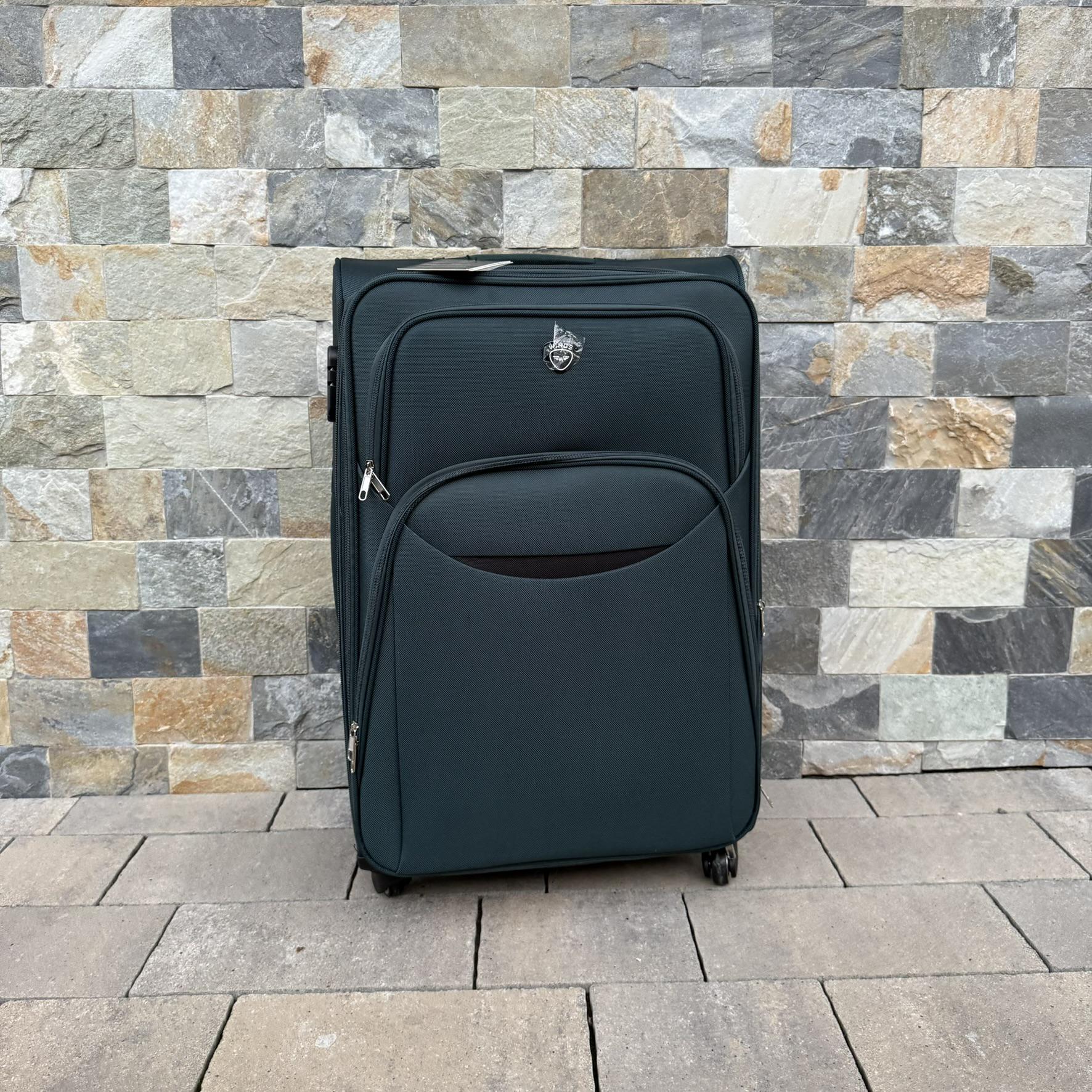 Валіза тканинна Wings 1708 на 4 колесах L Зелений (30485126) - фото 2 Валіза тканинна Wings 1708 на 4 колесах L Зелений (30485126) - фото 2