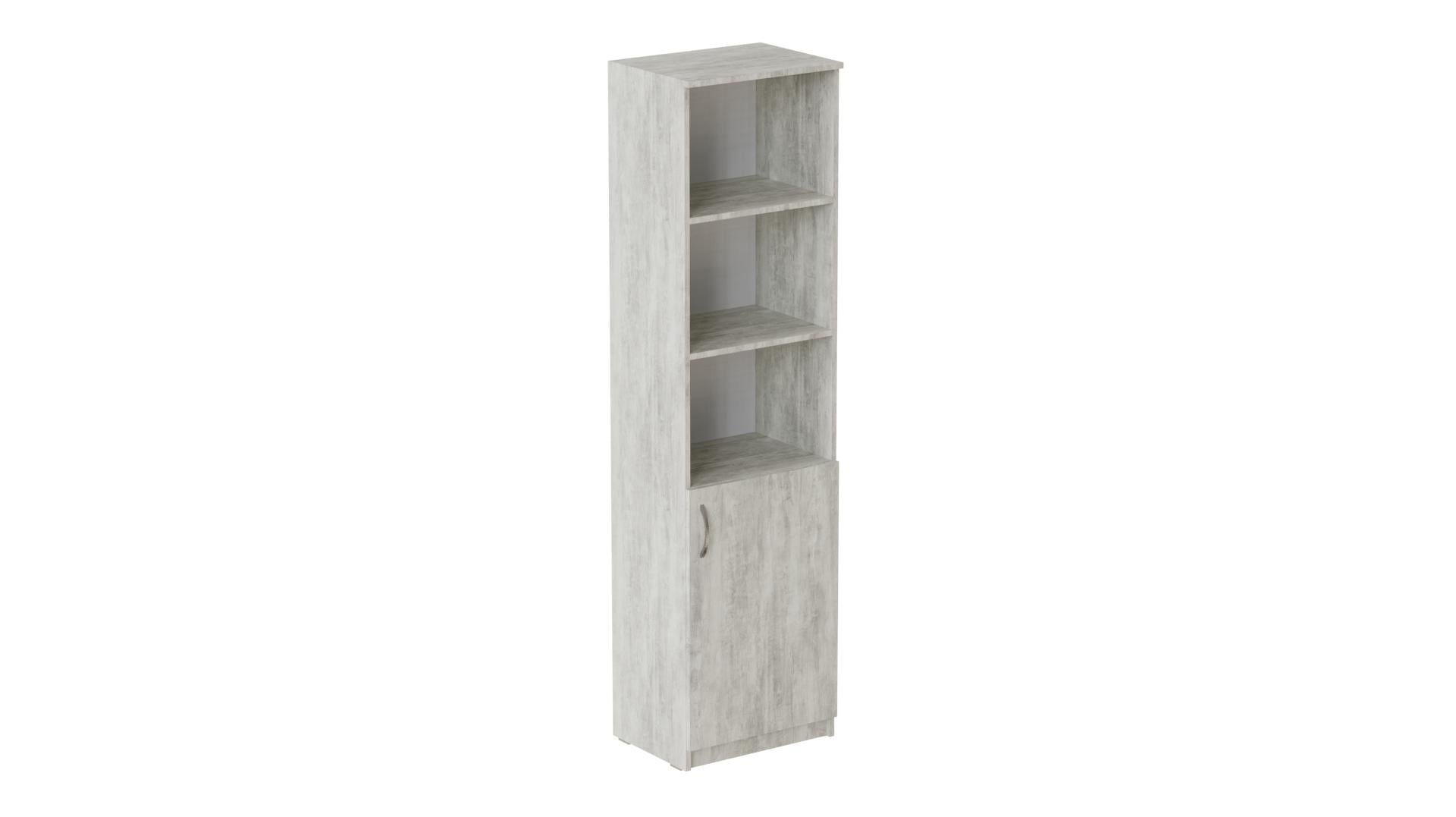 Пенал Ferrum-decor Анжело на 4 полки с 1 дверью ДСП 16 мм 1900x500x380 мм Бетон (FRD-104953)