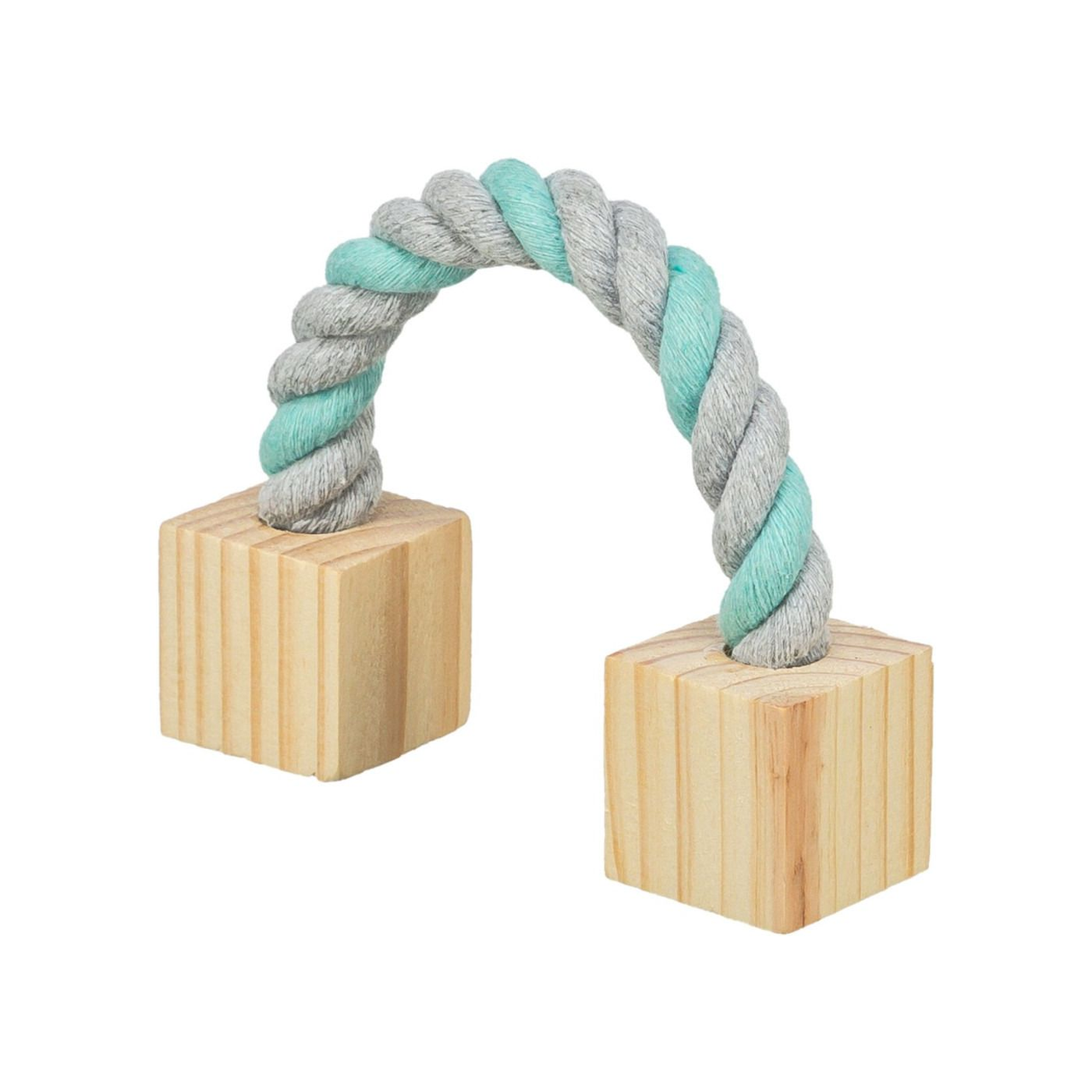 Игрушка для грызунов Trixie Канат с блоками дерево 20 см (4011905061863)