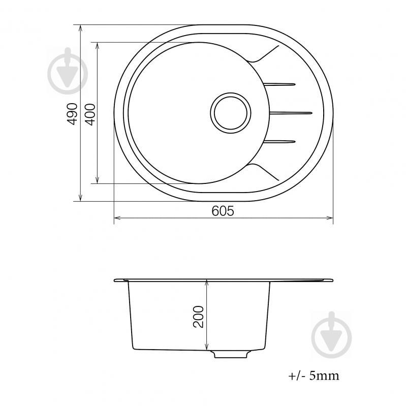 Кухонна Мийка Vankor Sity Smo 02.61 Gray + Сифон Vankor - фото 4