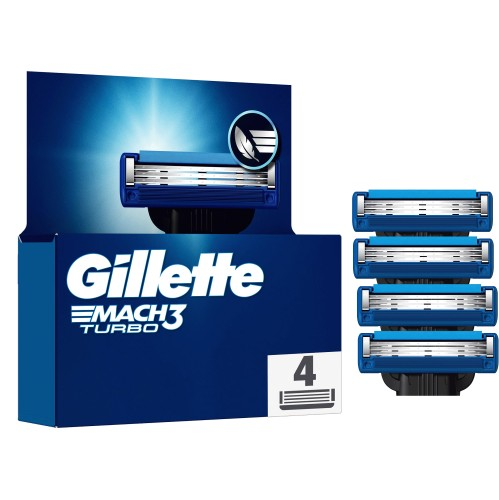 Картриджи кассеты для бритья мужские Gillette Mach3 Turbo 4 шт.