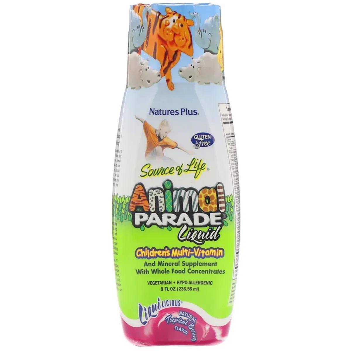 Витаминно-минеральный комплекс Nature's Plus Source of Life Animal Parade Liquid Children's Multi-Vitamin Natural Tropical Berry Flavor (NAP-29954)