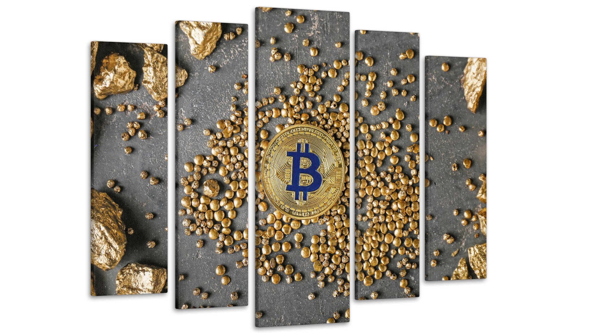 Картина модульная Золото Деньги 80х118 см (Art-377_5)