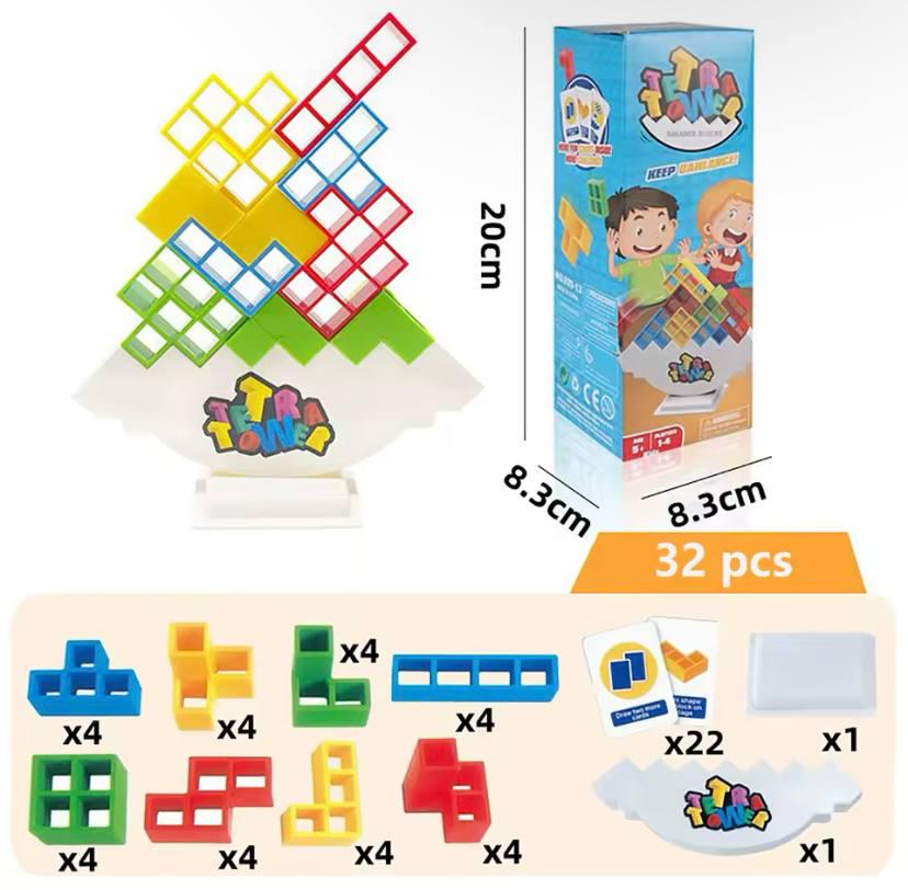 Настольная игра балансирующий тетрис Tetra Tower Башня 32 блока (236289e5) - фото 4 Настольная игра балансирующий тетрис Tetra Tower Башня 32 блока (236289e5) - фото 4