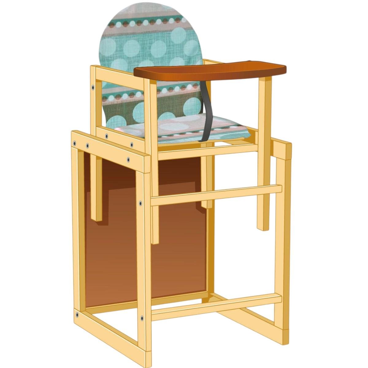 Стульчик для кормления МАСЯ Круги (№1124) - фото 1 Стульчик для кормления МАСЯ Круги (№1124) - фото 1