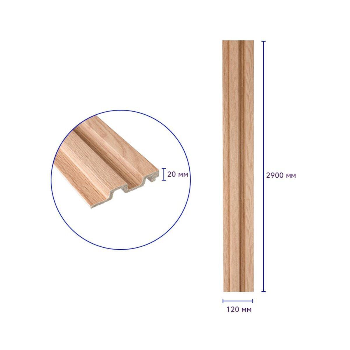 Рельс декоративный PS 2900х120х20 мм Бук (SW-00002145) - фото 3 Рельс декоративный PS 2900х120х20 мм Бук (SW-00002145) - фото 3