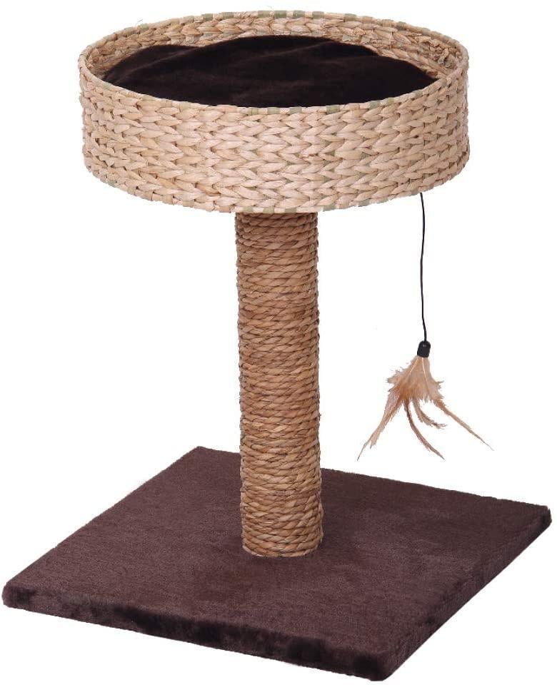 Когтеточка столбик на подставке Croci Lilium с лежанкой 40х40х52 см