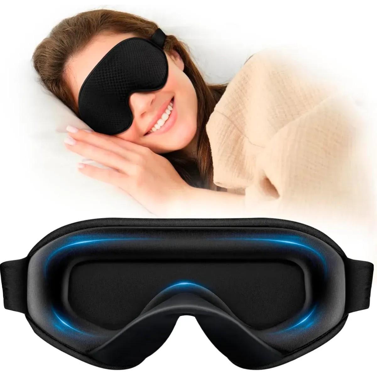 Маска для сна и отдыха Sleep Eye с дышащим эффектом 3D с берушами Черный - фото 5 Маска для сна и отдыха Sleep Eye с дышащим эффектом 3D с берушами Черный - фото 5