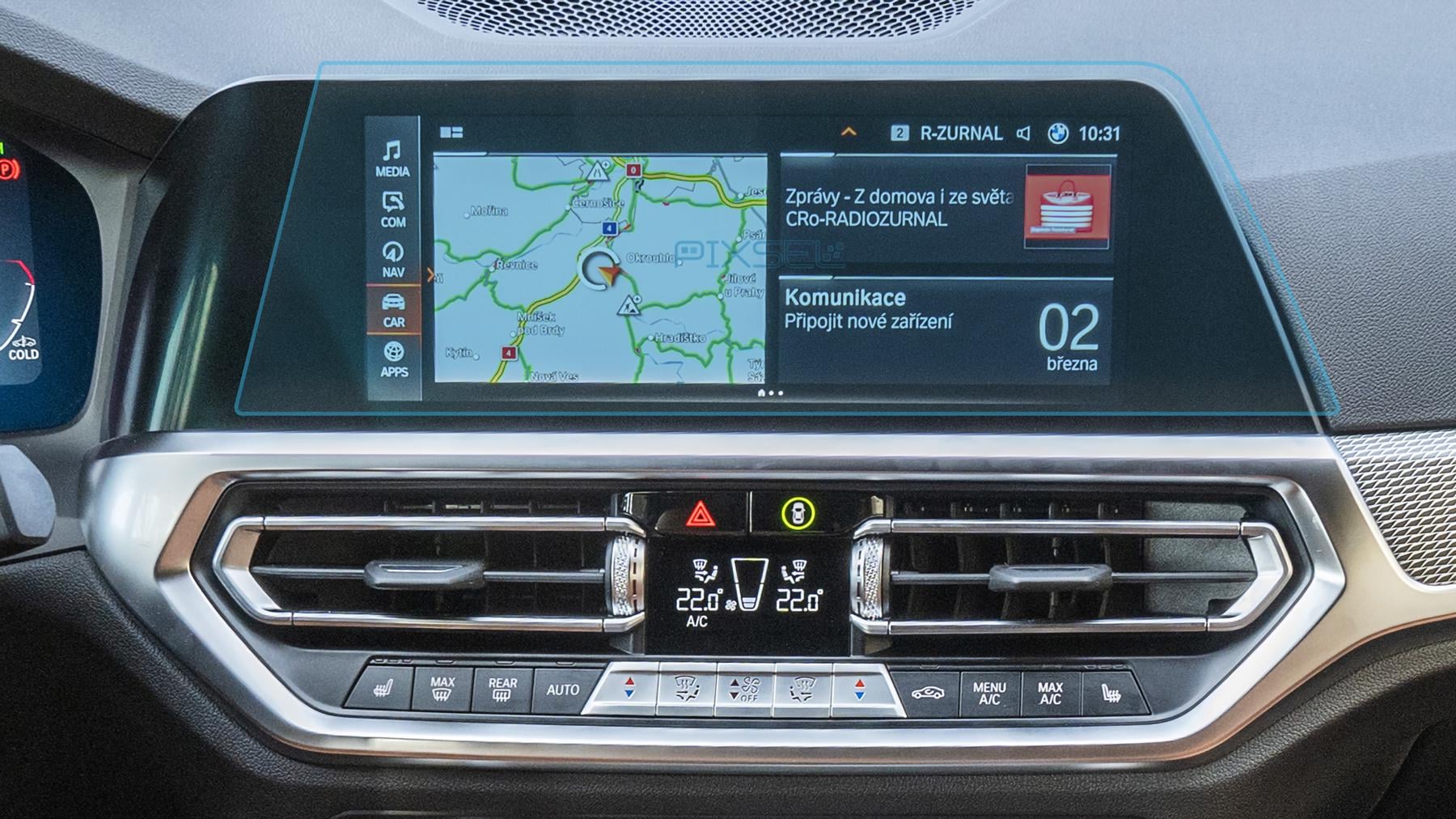 Скло захисне Pixsel гібридне глянець на монітор BMW 2/M2 14,2“ 2021 G42/F87/F44