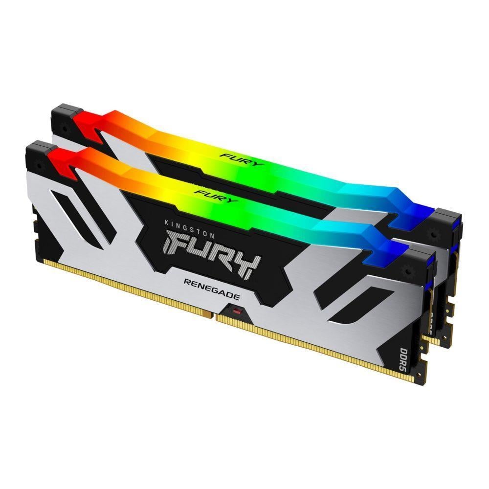 Оперативна пам'ять для ПК Kingston Fury 96 GB 2x48 GB DDR5 6000 MHz Renegade RGB (KF560C32RSAK2-96)