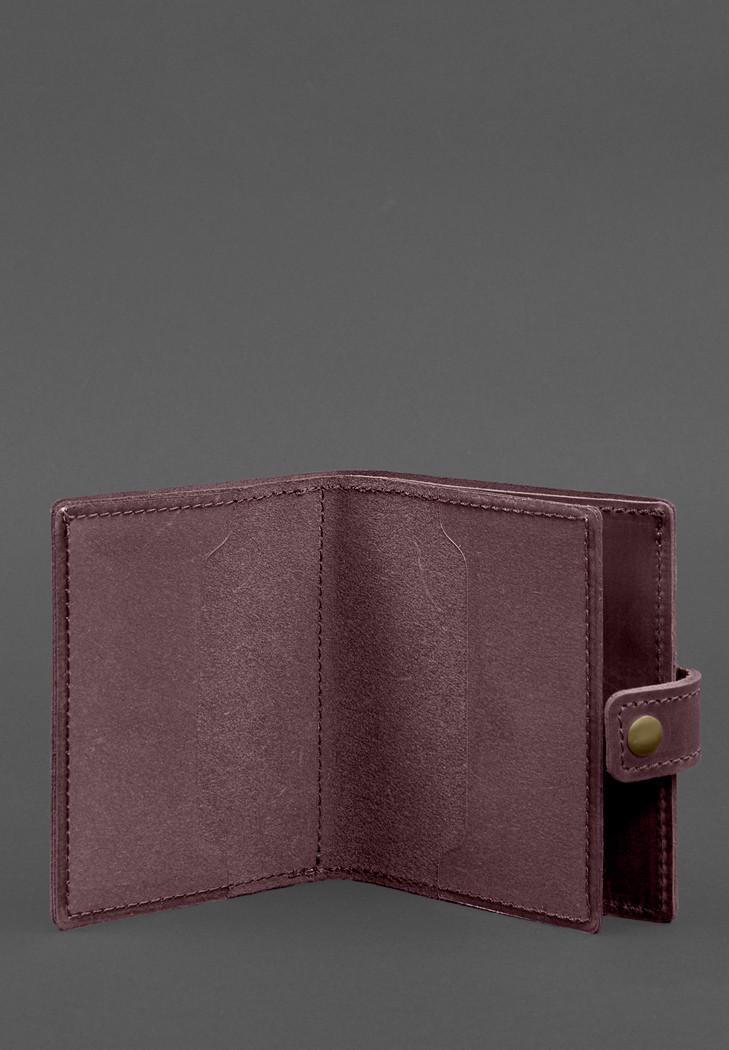 Обложка-портмоне кожаная для удостоверения офицера ГПСУ 11.2 Crazy Horse Бордовый (A-028705) - фото 3 Обложка-портмоне кожаная для удостоверения офицера ГПСУ 11.2 Crazy Horse Бордовый (A-028705) - фото 3
