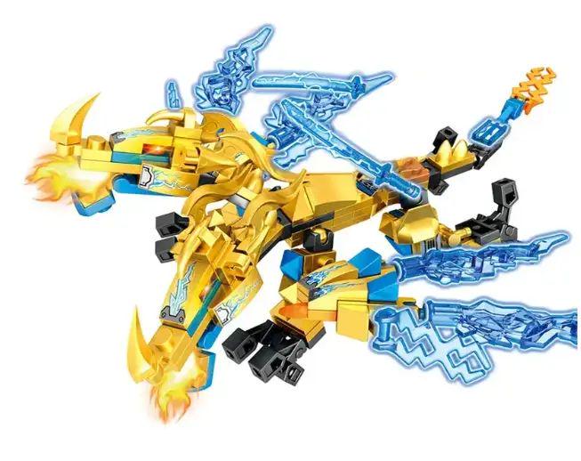 Конструктор Ninjago робот дракон 727 деталей Золотий (651) - фото 5