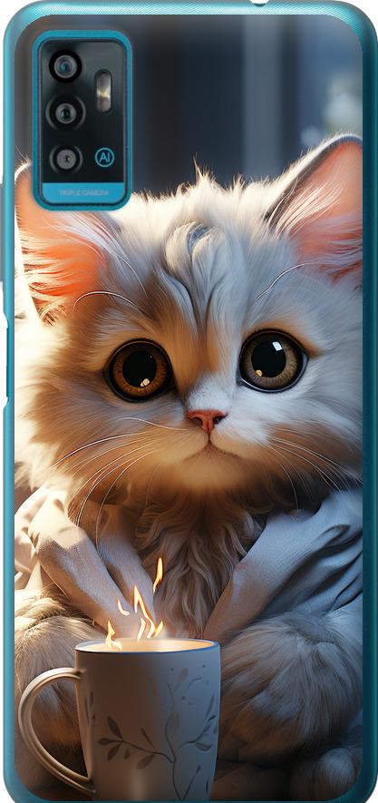 Чехол на ZTE Blade A71 White cat (5646u-2523-42517) Чехол на ZTE Blade A71 White cat (5646u-2523-42517)